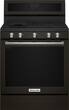 KitchenAid - 5.8 Cu. Ft. Self-Cleaning Freestanding Gas Convection Range - Black Stainless Steel - Larger Front