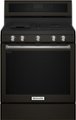 KitchenAid - 5.8 Cu. Ft. Self-Cleaning Freestanding Gas True Convection Range with Even-Heat - Black Stainless Steel