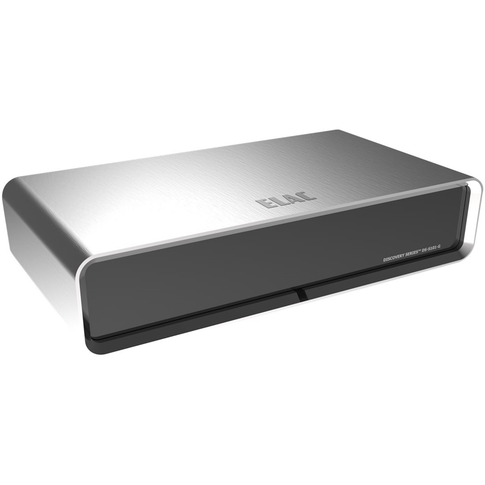 Left View: ELAC - Discovery Series DS-S101-G Streaming Media Player - Silver/Black