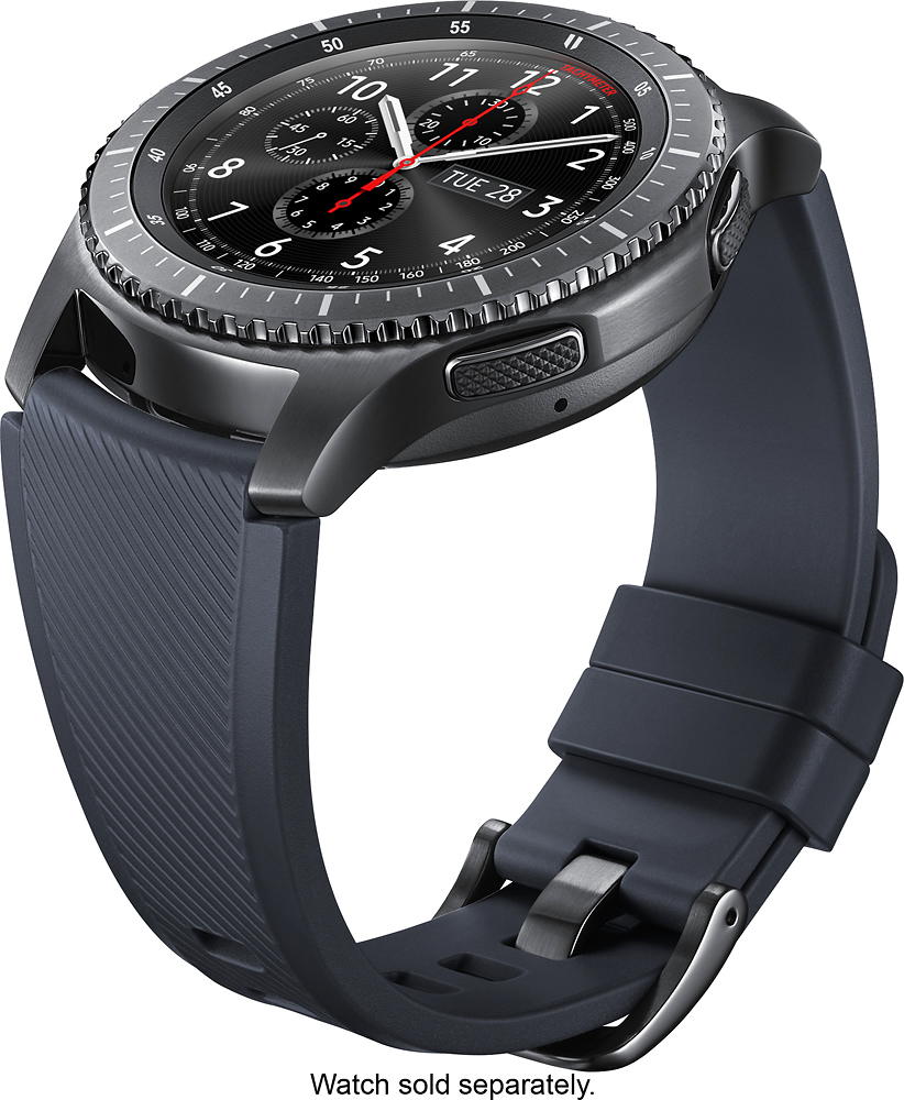 Best Buy Wrist Strap For Samsung Gear S3 Frontier Classic Black Blue Et Ysu76mbegus