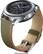 Angle. Samsung - Leather Medium Wrist Strap for Samsung Gear S3 Frontier/Classic - Olive green.