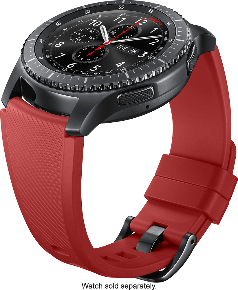 Best Buy Wrist Strap For Samsung Gear S3 Frontier Classic Red Et Ysu76mregus