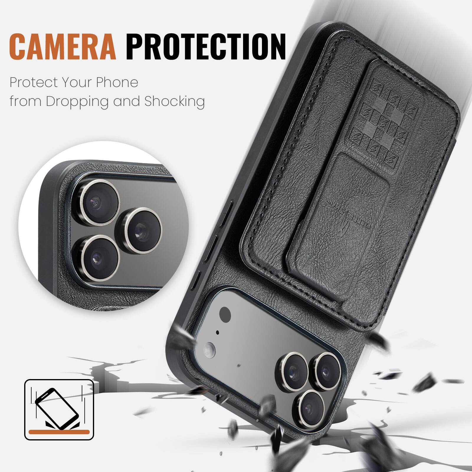 CAMERA PROTECTION  
Protect Your Phone from Dropping and Shocking