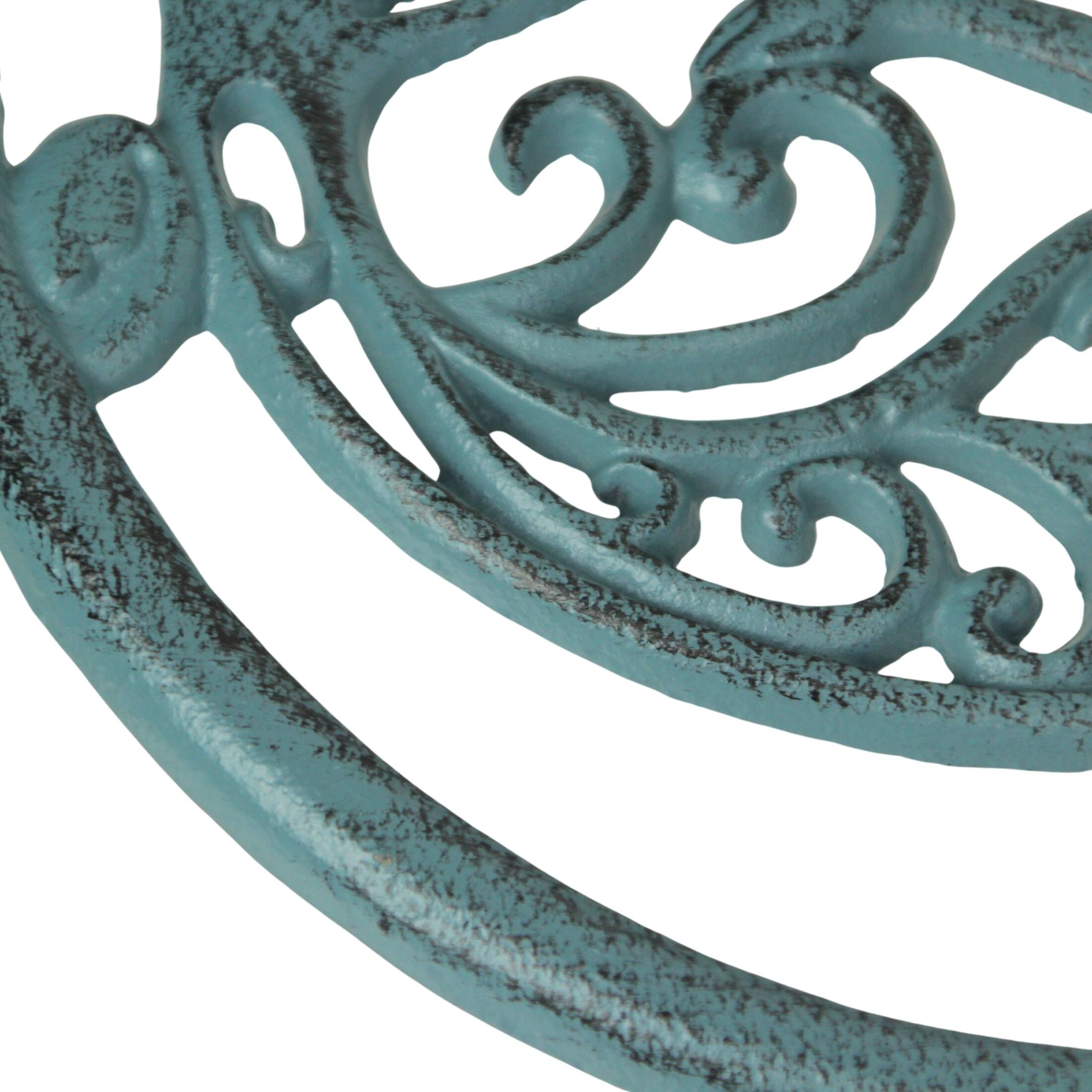 Alt View 2. Zeckos - Set of 3 Cast Iron Nautical Design Kitchen Trivets Decorative Wall Hangings - Multicolored.