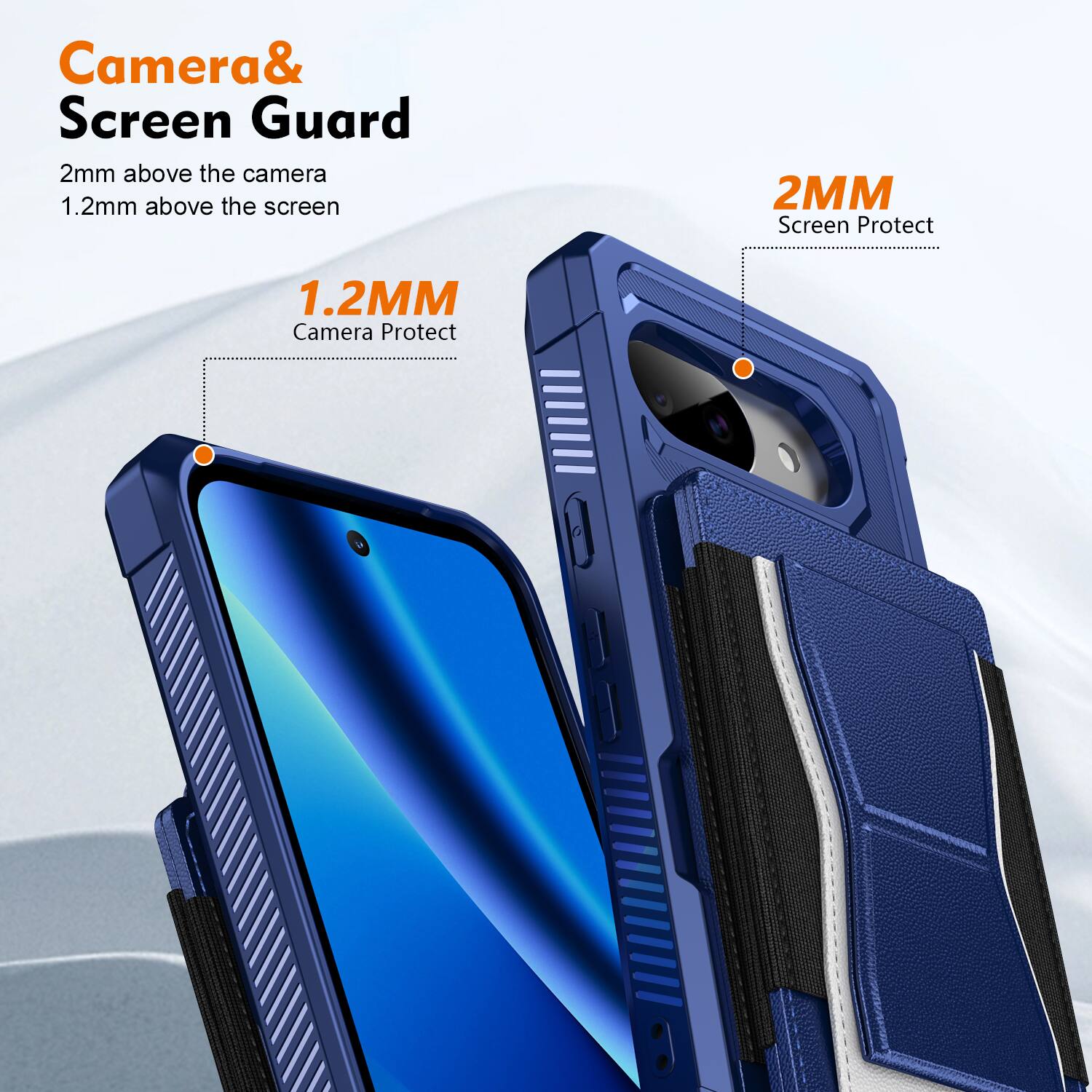 Camera & Screen Guard  
2mm above the camera  
1.2mm above the screen  

1.2MM Camera Protect  
2MM Screen Protect