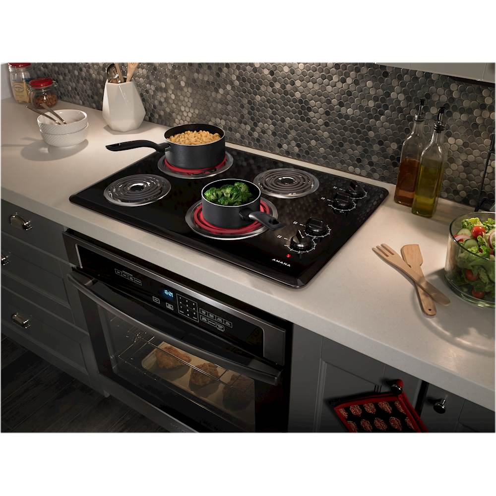 ACC6340KFB by Amana - 30-inch Electric Cooktop with 4 Elements - black