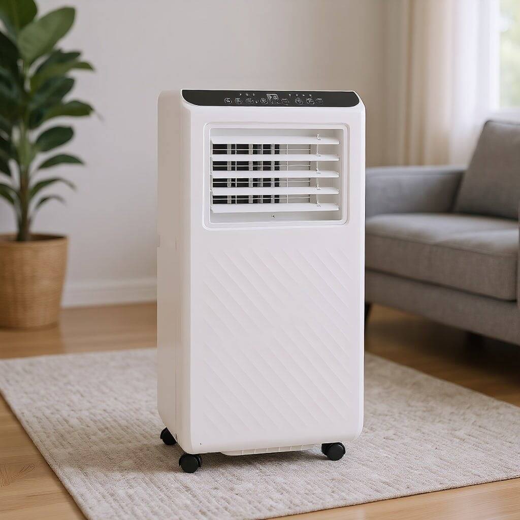Front. Resenkos - Air Conditioner, Cooler,8000 BTU Portable Air Conditioner 3 in 1 Floor AC Unit with Fan and Dehumidifier-White - White.