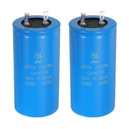 Unique Bargains - 2pcs Motor Start Capacitor, 350uf 300V CD60 Starting Running for AC/ Electric Motor