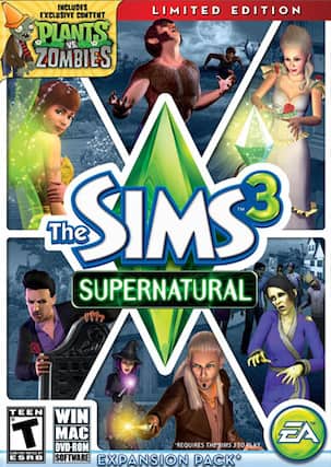 Front. Electronic Arts - The Sims 3: Supernatural Expansion Pack. - T (Teen 13+)