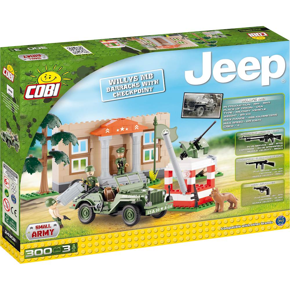 Willys MB Jeep With Helicopter Army  Military Building Blocks Bricks Cobi 