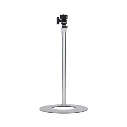 Front. Amaran - amaran Desk Stand with Steel Base and Adjustable Height and Tilt Angle (Silver).
