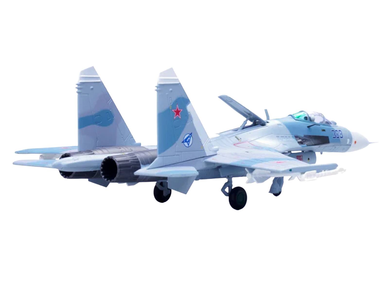 Alt View 2. Legion - Sukhoi Su-27 Flanker-B Aircraft "Blue 388, Paris Air Show" (1989) Soviet Air Force 1/100 Diecast Model by Legion.