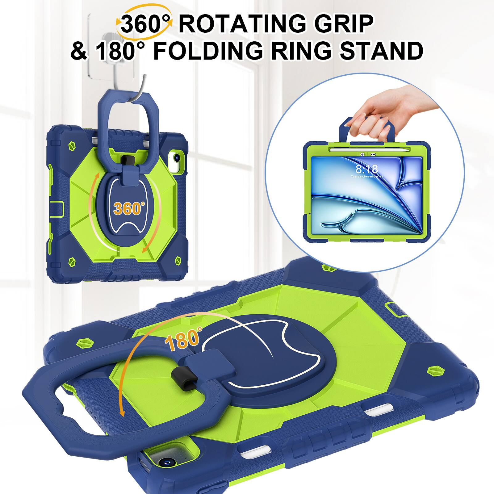 360° Rotating Grip & 180° Folding Ring Stand

8:18