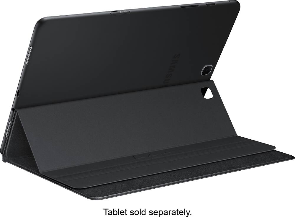 Front. Samsung - Book Cover Protective Case for Galaxy Tab A 8 - Black.