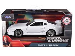 Brian's Toyota Supra White "Fast & Furious 7" (2015) Movie 1/32 Diecast Model Car by Jada - White