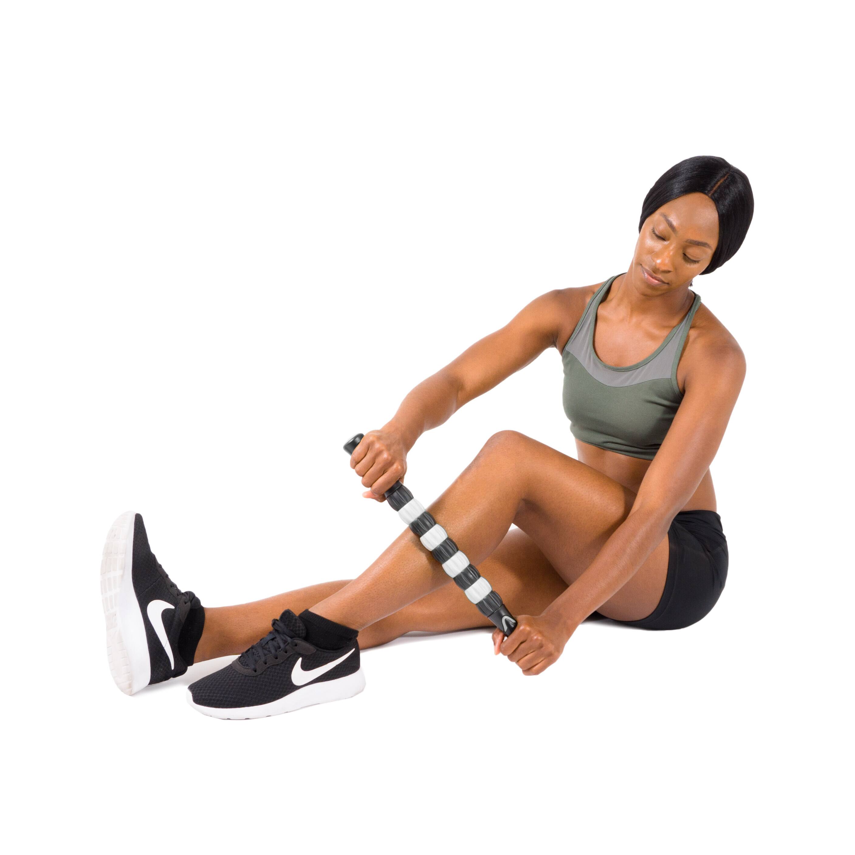 Back. ProsourceFit - ProsourceFit Massage Stick Roller - Black/White.