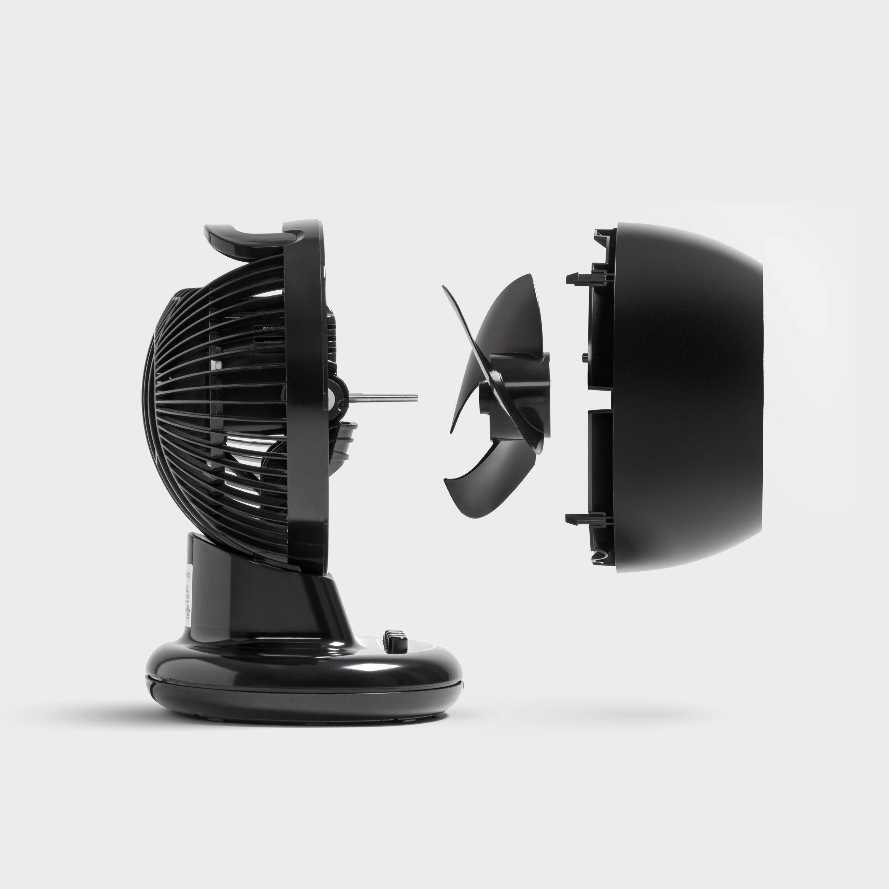 Alt View 4. IRIS - IRIS WOOZOO Oscillating Fan with Timer 3 Speed Settings - black.