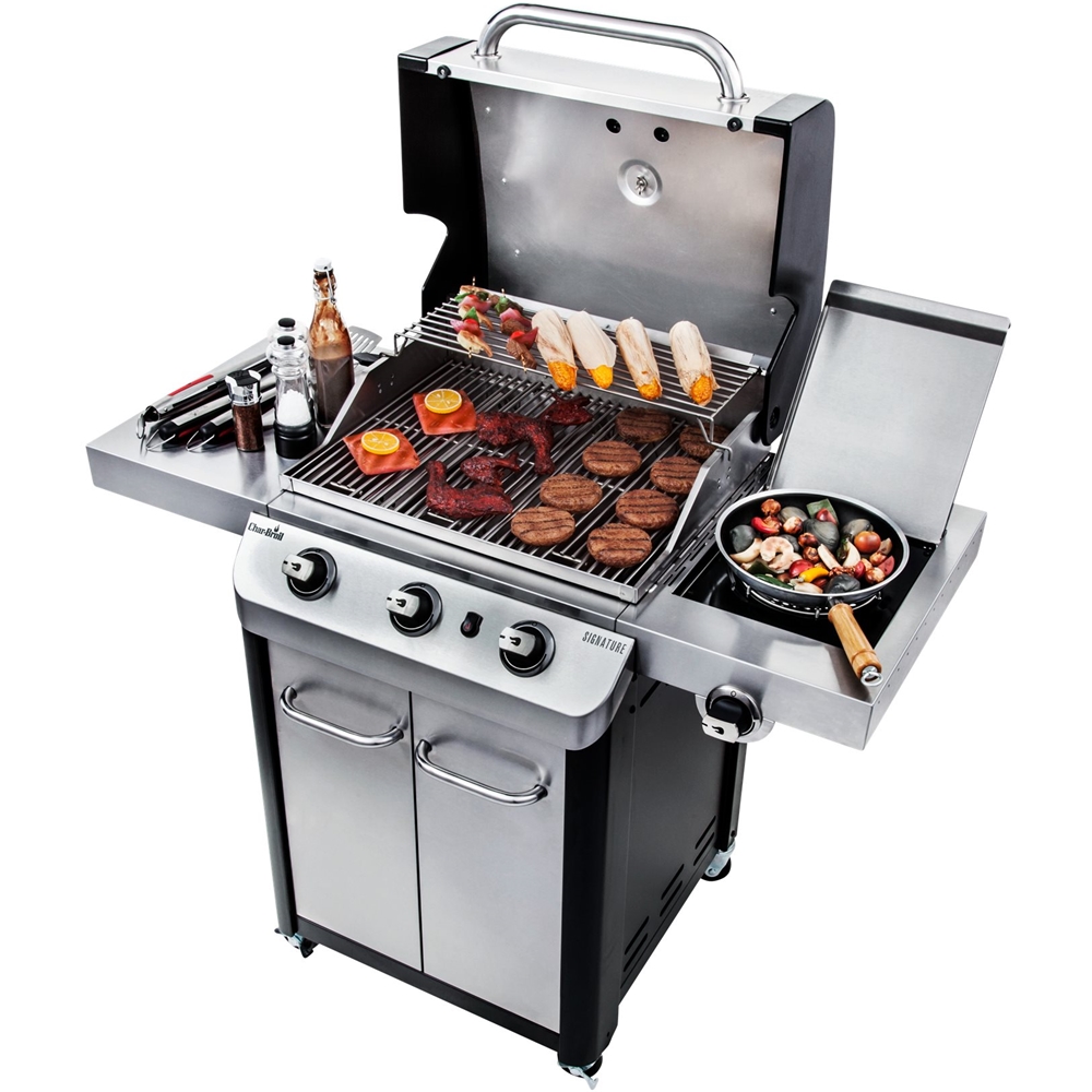 Best Buy Char Broil Signature Gas Grill Silver black 463372017