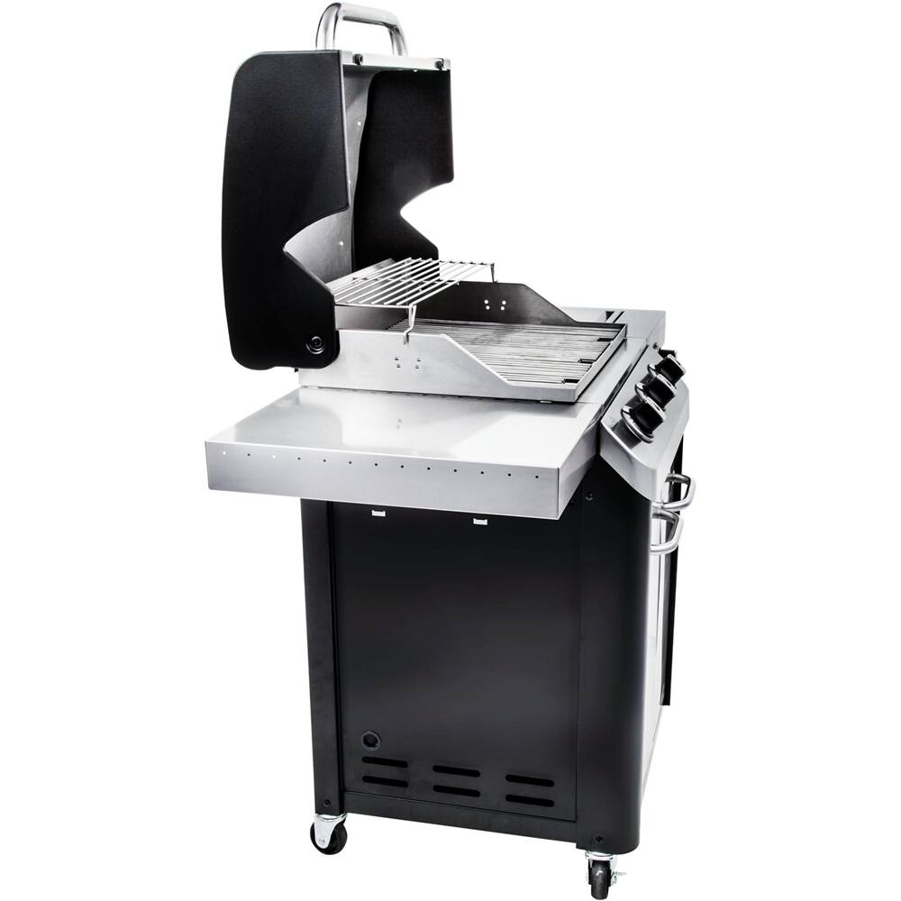 Left View: Char-Broil - Signature Gas Grill - Silver/black