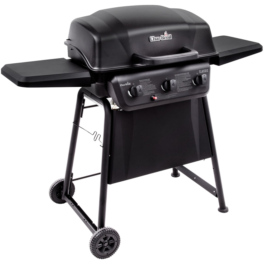 Left View: Char-Broil - Classic Gas Grill - Black