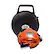 Angle. Grillbot - Automatic Grill Cleaning Robot with Carry Case - Orange.