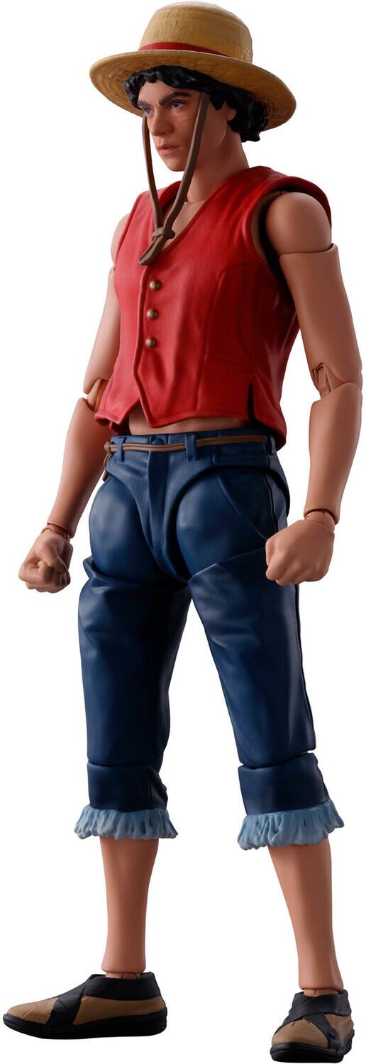 Front. Bandai - Tamashii Nations - A Netflix Series: One Piece - S.H.Figuarts - Monkey D.Luffy   - COLLECTIBLES - Multicolor.