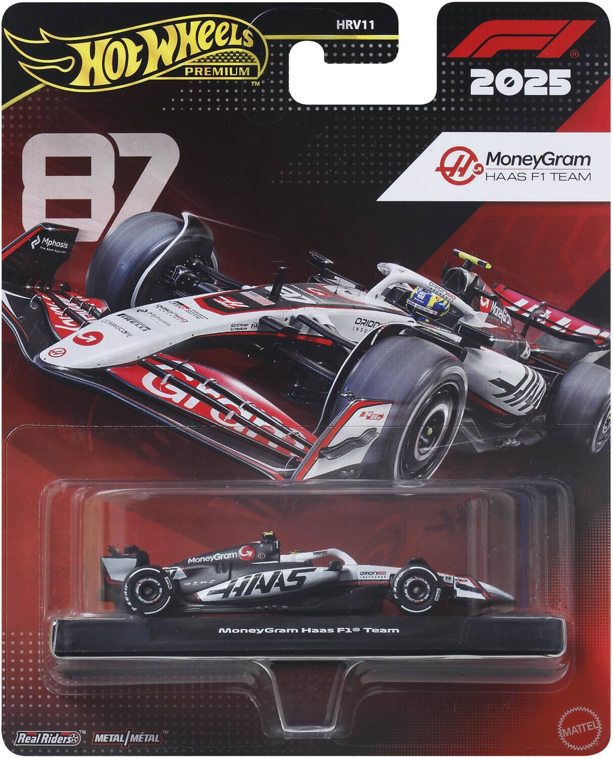 HRV11 1 HO WHeeLs PREMIUM TM 8Z Mphasis H COMMERCIAL FREG swer COERT INSU ORION A R R 2025 FA 5 MoneyGram HAAS F1 TEAM Mor MoneyGram JEE ........ CANS MoneyGram Habs F1 Team TH - Real Riders:: METAL/MTAL METAL METAL MATTEL