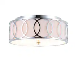 Jonathan Y - Aria 2-Light 12.25" Metal LED Flush Mount - Chrome
