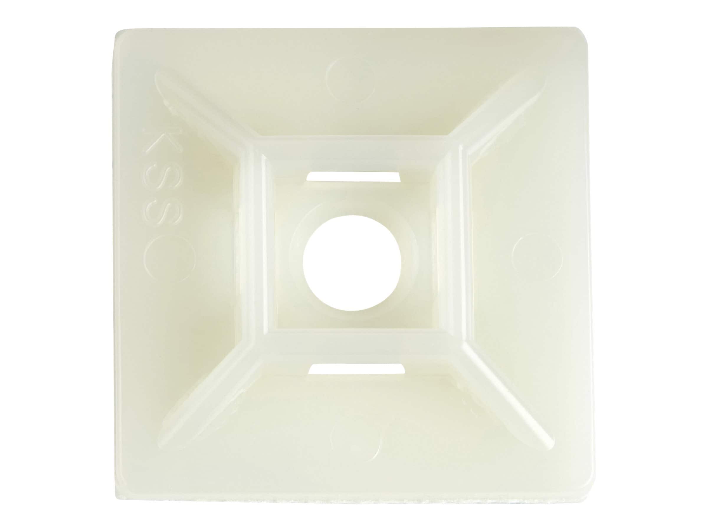 Grizzly Supply - .75" 4-Way Adhesive Cable Mounts 100/bag - Natural