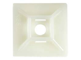 Grizzly Supply - .75" 4-Way Adhesive Cable Mounts 100/bag - Natural