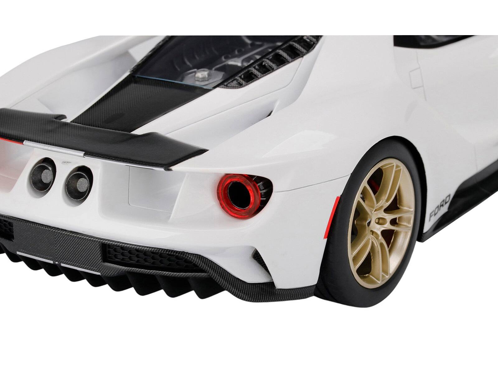 Alt View 3. Top Speed - 2021 Ford GT #98 White with Black Hood "Heritage Edition" 1/18 Model Car by Top Speed.