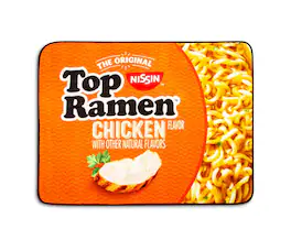 H3 Sportgear - Nissin Top Ramen Chicken Flavor Microplush Throw Blanket | 45 x 60 Inches - Orange