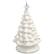 Front. Best Choice Products - Pre-Lit Ceramic Tabletop Christmas Tree with Lights- 15in - White w/ Warm White Lights.
