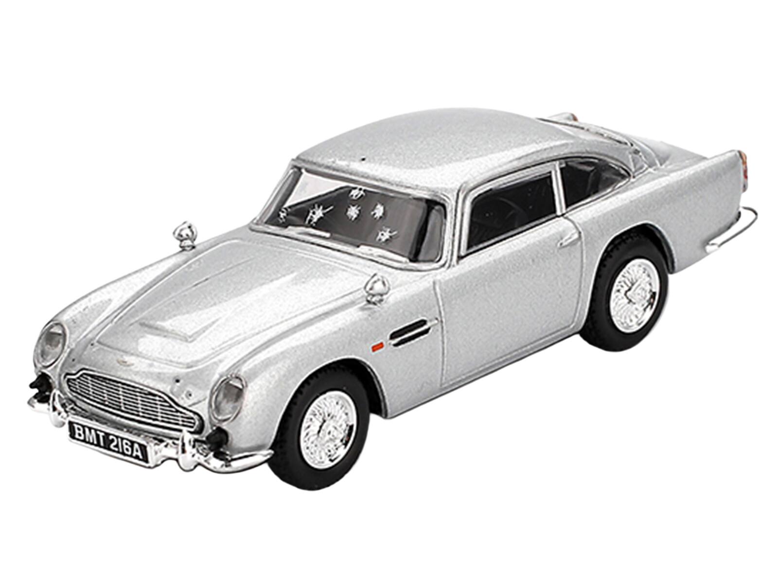 "True Scale Miniatures - Aston Martin DB5 RHD Birch Silver Metallic (Damaged) 007 James Bond ""Skyfall"" (2012) 1/64 Diecast Model Car by Mini GT" price history on PriceWatchPro