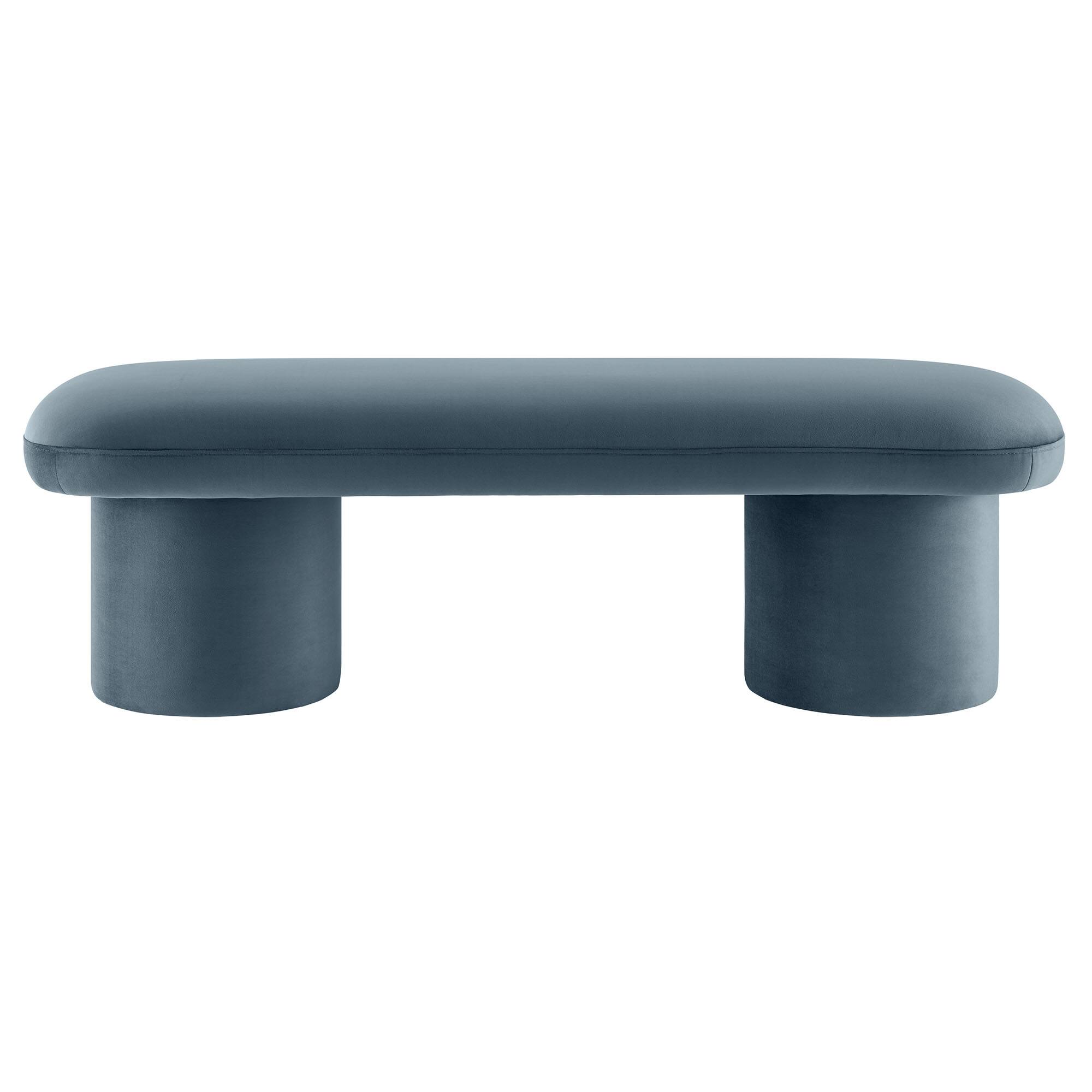 Alt View 1. Modway - Orla Performance Velvet Bench by Modway - Blue.