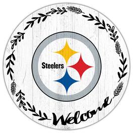 Fan Creations - Pittsburgh Steelers 12" Welcome Circle Sign - Multicolor