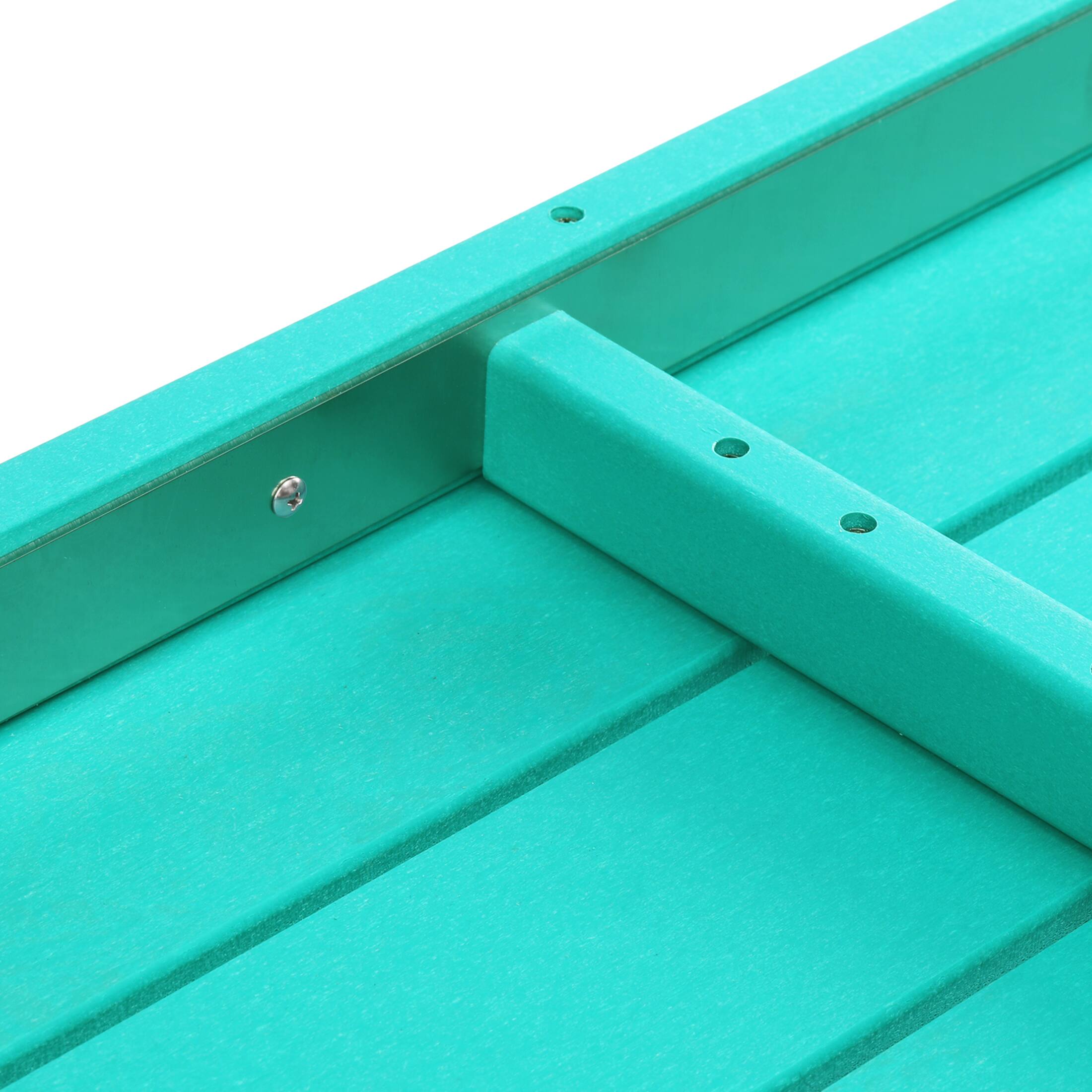 Alt View 6. WestinTrends - WestinTrends Malibu 55" Outdoor Patio HDPE Adirondack 2-Tier Shelf Console Table - Turquoise.