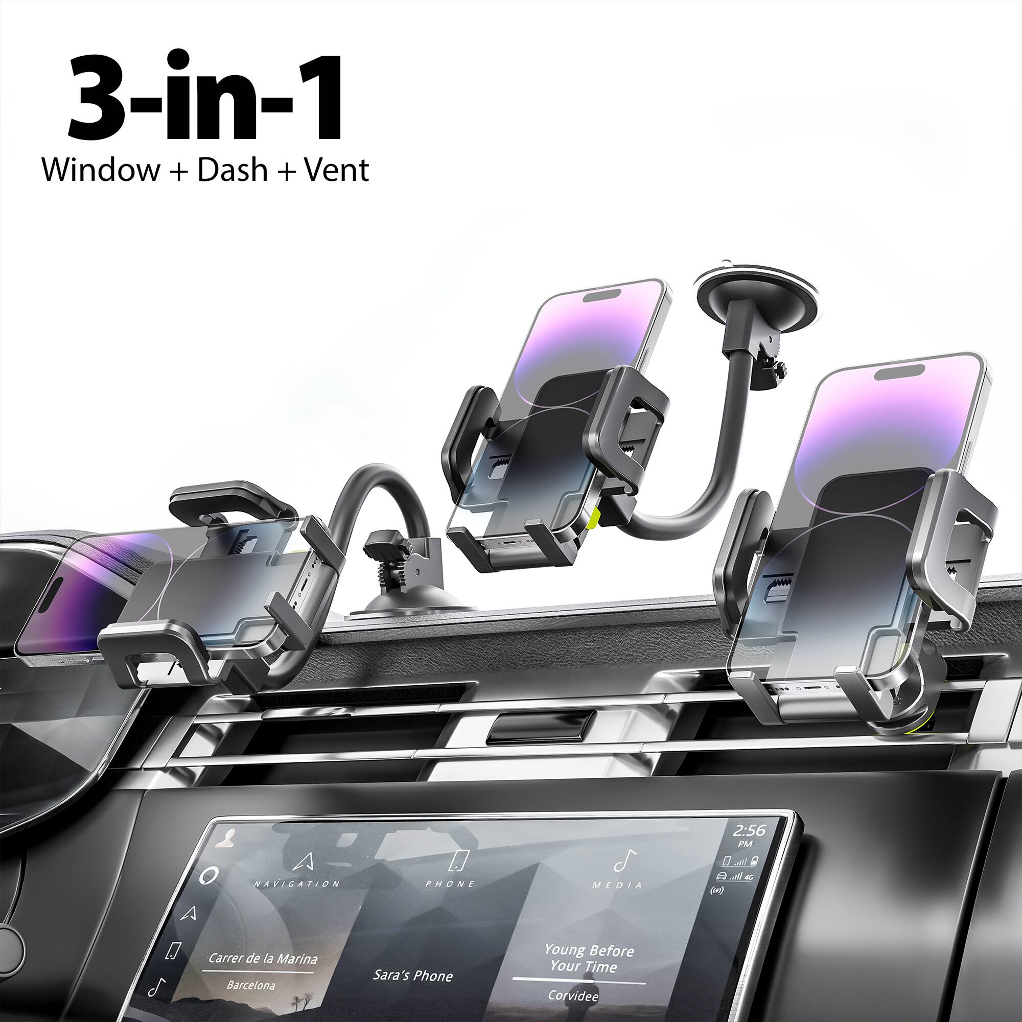 3-in-1 Window + Dash + Vent

NAVIGATION PHONE MEDIA

Carrer de la Marina Barcelona
Sara's Phone

Young Before Your Time
Corvée

2:56 PM