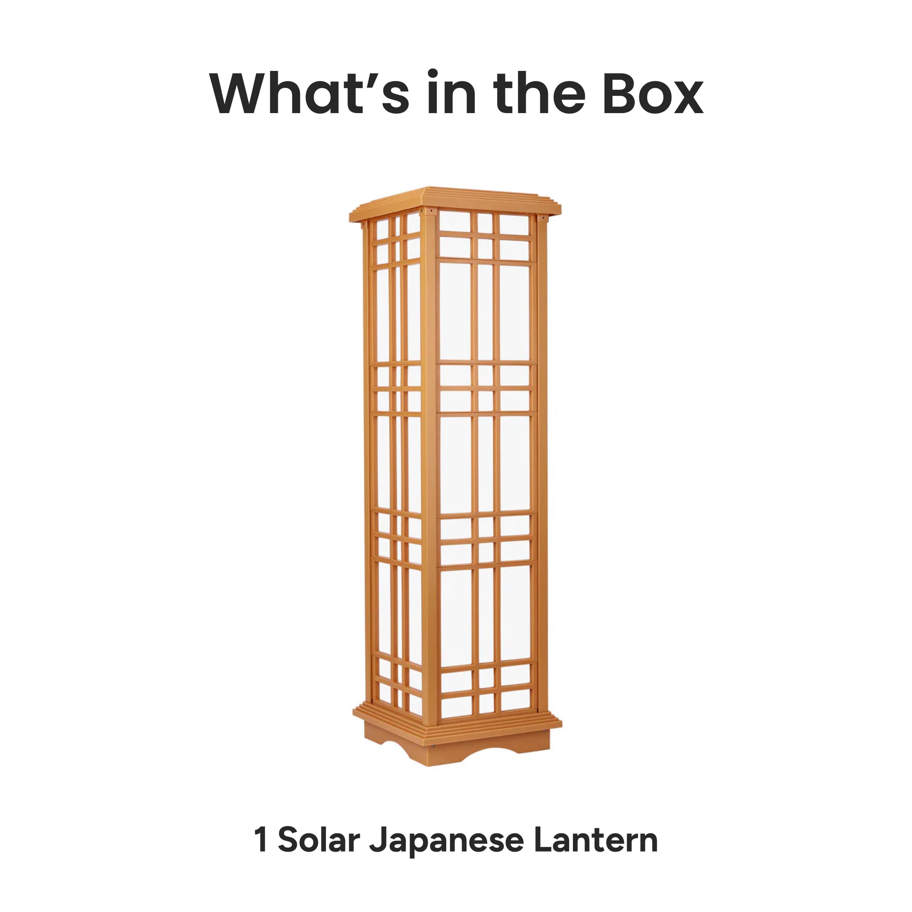 What's in the Box: 1 Solar Japanese Lantern