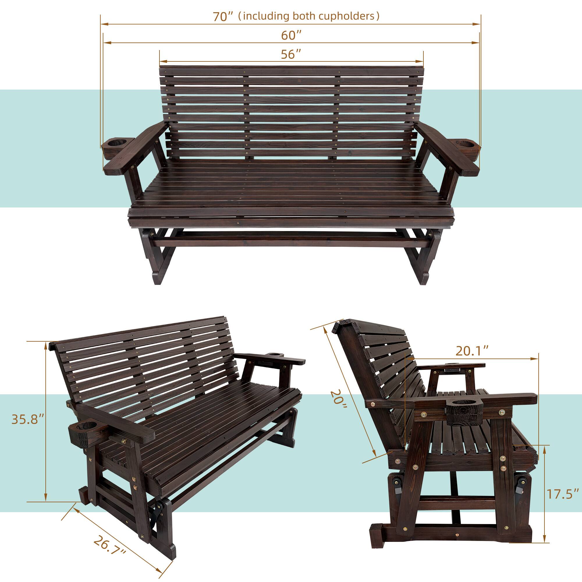 70" (including both cupholders)  
60"  
56"  
35.8"  
20.1"  
20"  
17.5"  
26.7"