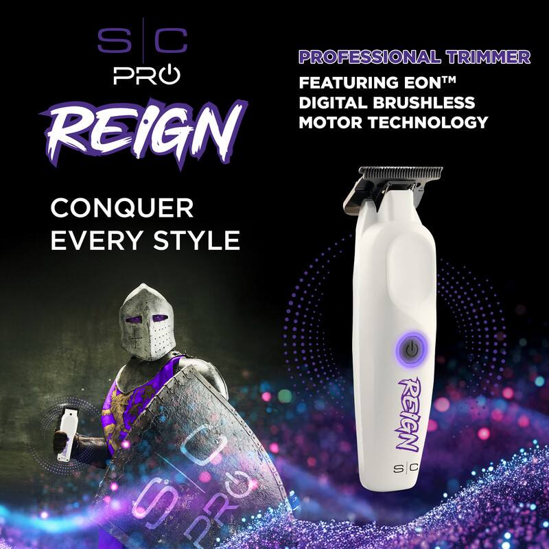 SC PRO  
REIGN  
CONQUER EVERY STYLE  

PROFESSIONAL TRIMMER  
FEATURING EON™ DIGITAL BRUSHLESS MOTOR TECHNOLOGY