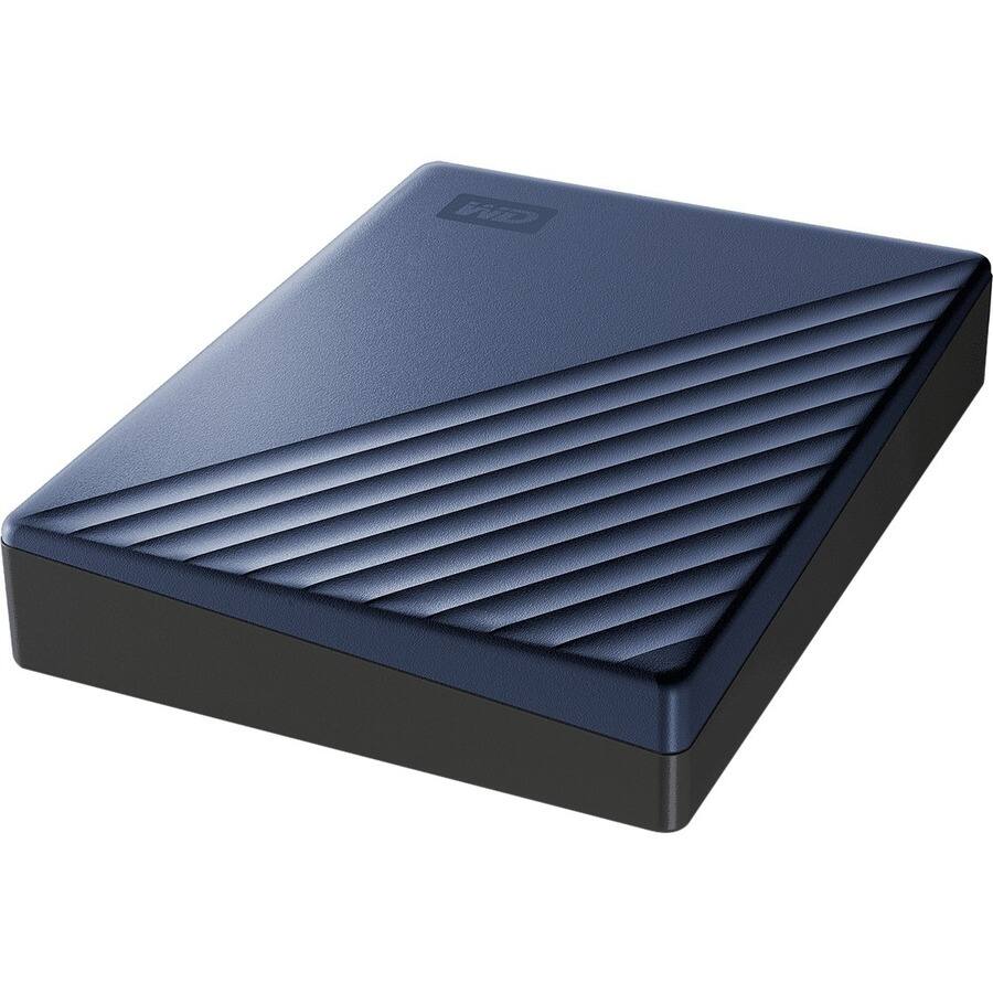 Alt View 4. Western Digital - WD My Passport Ultra WDBFTM0050BBL 5 TB Portable Hard Drive - External - Blue - Desktop PC Device Supported - USB 3.0 - Blue.