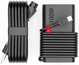 Core Tech - 100W USB-C Laptop Charger for Lenovo Yoga 9i 7i IdeaPad 5 Pro ThinkPad X1 Carbon ThinkBook Fast Charging AC Adapter - Black