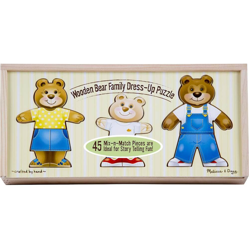 Best Buy: Melissa & Doug Bear Family Dress-Up Puzzle Multi 3770