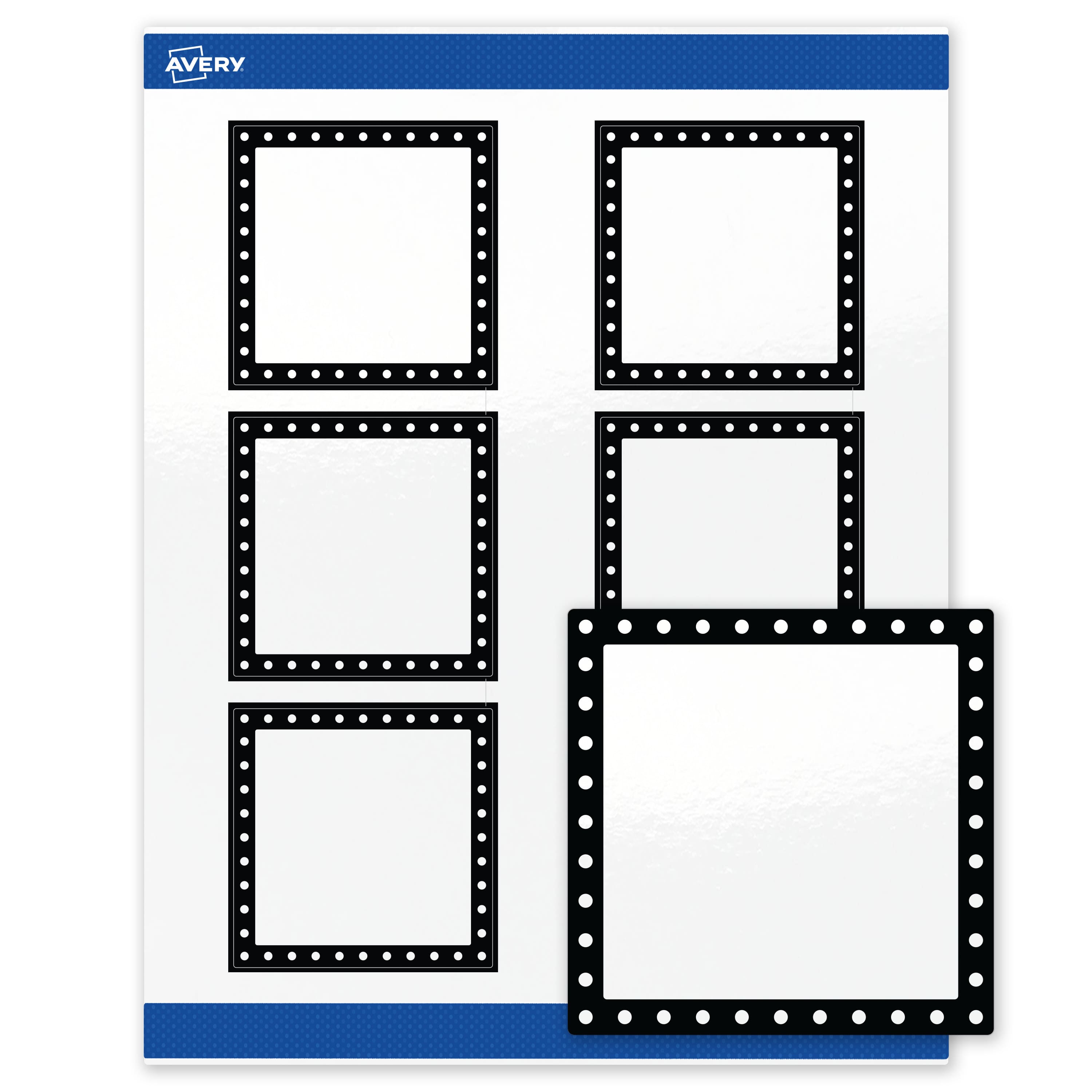 "Avery - Labels, 3"" x 3"", Glossy Black & Polka Dots - White" price history on PriceWatchPro