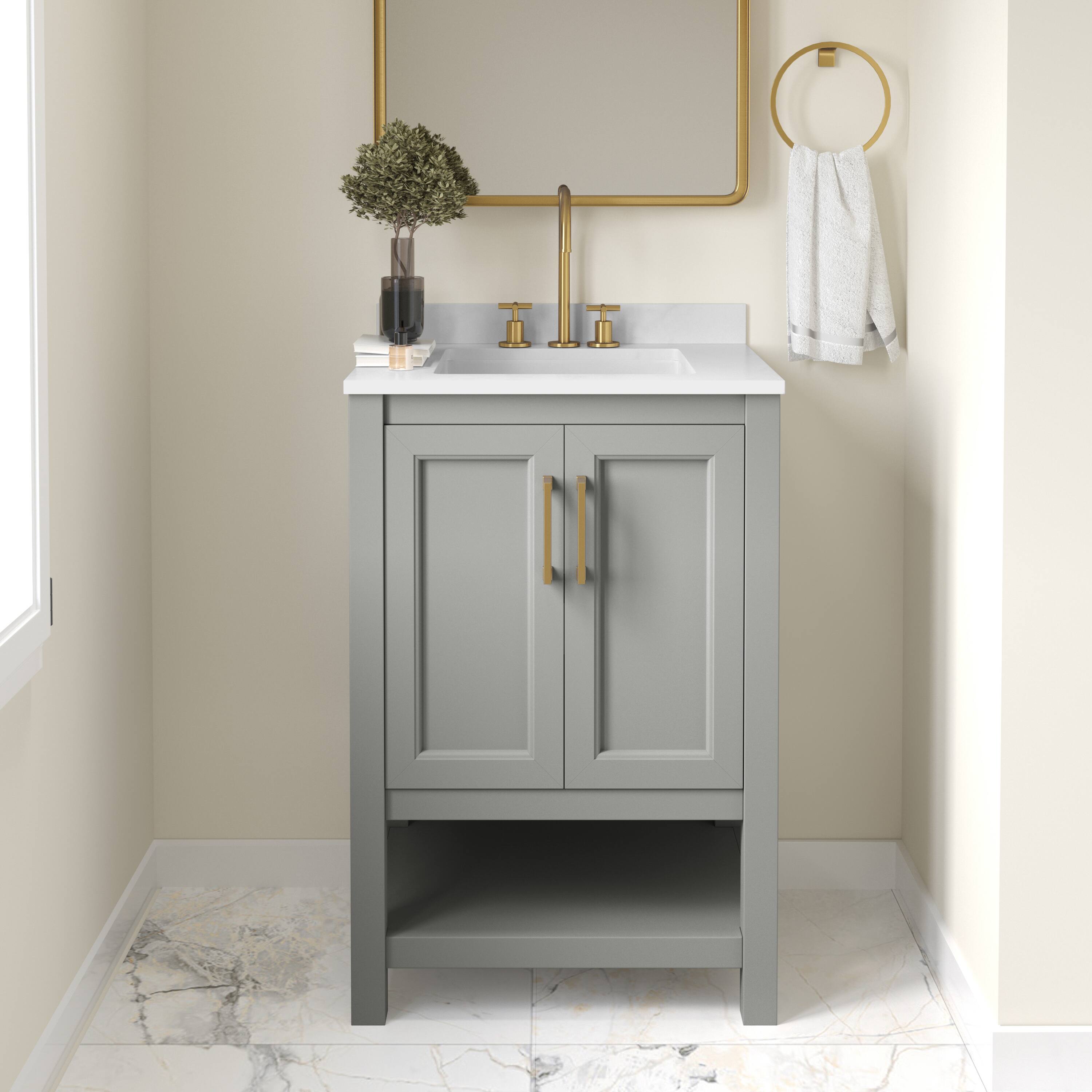 Gray Frame/Gold Hardware