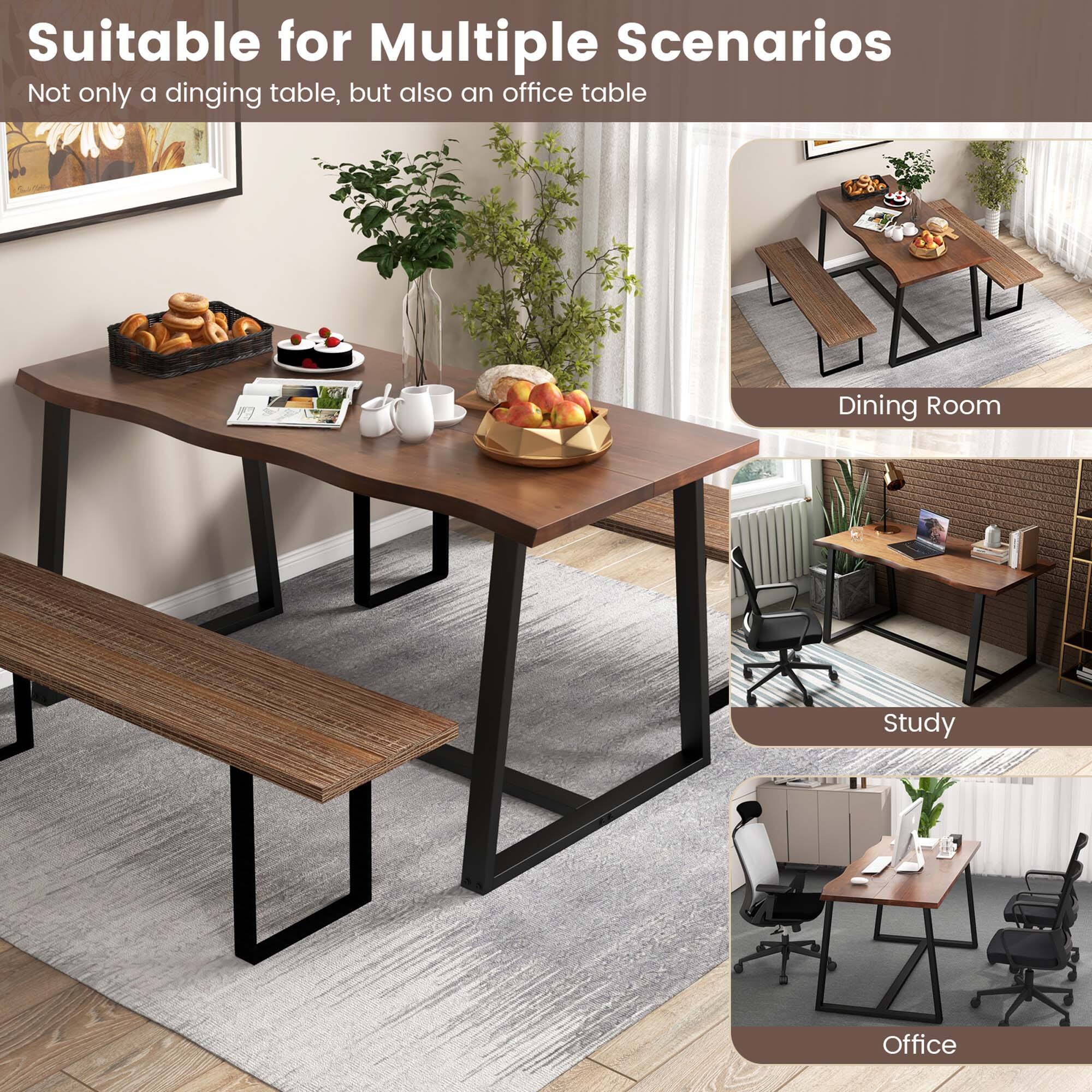 Suitable for Multiple Scenarios: Not only a dining table, but also an office table. Dining Room, Study, Office.