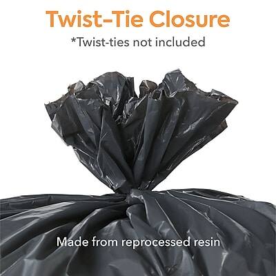 Twist-Tie Closure  
*Twist-ties not included  

Made from reprocessed resin