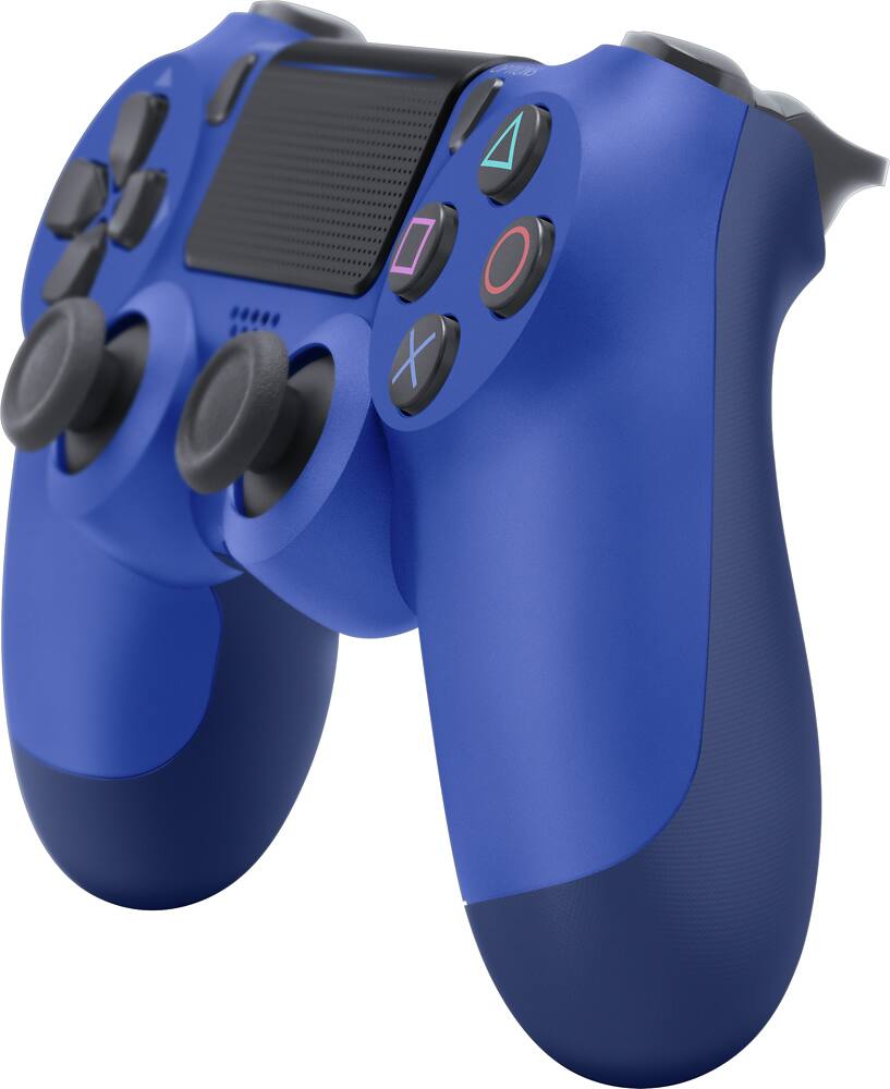 Left. Sony - DualShock 4 Wireless Controller for Sony PlayStation 4 - Wave Blue.