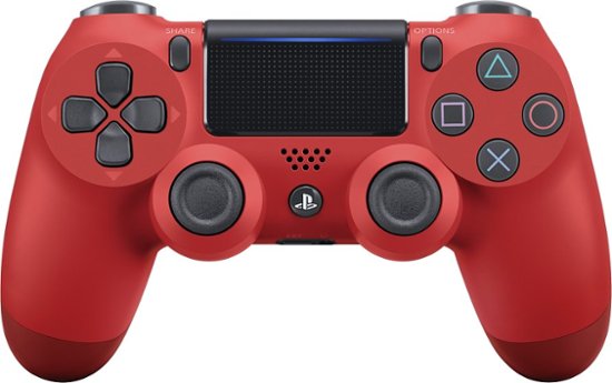 Front Zoom. DualShock 4 Wireless Controller for Sony PlayStation 4 - Magma (red).